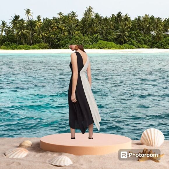 Maeve by Anthropologie Elisabel asymmetrical midi dress, large - Picture 5 of 10